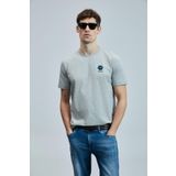 Lufian Erkek Peace Modern Grafik T-Shirt 111020246 Gri