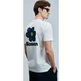 Lufian Erkek Peace Modern Grafik T-Shirt 111020246 Kırık Beyaz