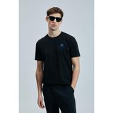 Lufian Erkek Peace Modern Grafik T-Shirt 111020246 Siyah