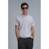 Lufian Erkek Potter Modern Grafik T-Shirt 111020221 Taş L