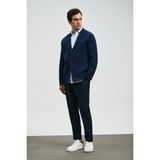 Lufian Erkek Sımon Smart Chino Slim Fit Pantolon 112190329 Viskon Kumaşla Rahat Günlük Stil - Lacivert - 52