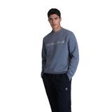 LUFİAN Erkek Slim Fit Bisiklet Yaka Sweatshirt, Koyu Mavi, S Beden S