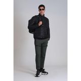 LUFİAN Erkek Slim Fit Mont, Siyah, 48 Beden