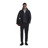 LUFİAN Erkek Slim Fit Mont, Siyah, 50 Beden