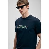 Lufian Erkek Surge Modern Grafik T-Shirt 111020317 Lacivert