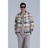 Lufian Fera Erkek Basic Gömlek Slim Fit Gri - 2XL