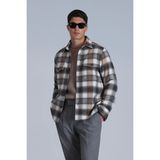 Lufian Fresher Erkek Basic Gömlek Slim Fit Kum - 2XL