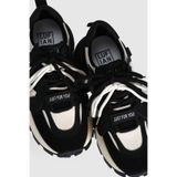 Lufian Hakiki Deri Bağcıklı Model Kadın Sneaker Siyah Beyaz Ayakkabı