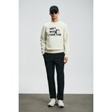 Lufian Henry Erkek Sweatshirt - M - Kırık Beyaz
