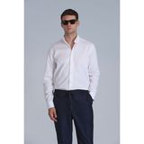 Lufian Jakob Erkek Basic Gömlek Slim Fit Beyaz - 2XL