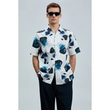 Lufian Jereno Erkek Basic Gömlek Regular Fit Ekru - XL