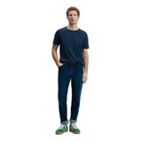 Lufian Junya Erkek Basic Tişört Lacivert LACİVERT L