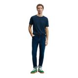 Lufian Junya Erkek Basic Tişört Lacivert LACİVERT S