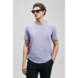 Lufian Junya Erkek Basic Tişört Siyah - Lila - XS