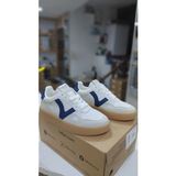 Lufian Kadın Beyaz Yeşil Süet Detaylı Gum Taban Retro Sneaker Spor Ayakkabı - Lacivert