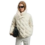 Lufian Kapitoneli Regular Fit Tüylü Dik Yaka Şişme Mont Bayan MONT 122120047