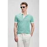 Lufian Landon Smart Erkek Polo Tişört Saks - Yeşil - XS