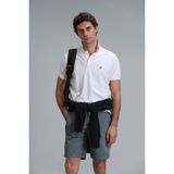 Lufian Laon Smart Erkek Polo Tişört Slim Fit - Beyaz - 2XL