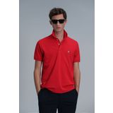 Lufian Laon Smart Erkek Polo Tişört Slim Fit Kırmızı