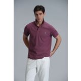 Lufian Laon Smart Erkek Polo Tişört Slim Fit Mürdüm