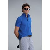 Lufian Laon Smart Erkek Polo Tişört Slim Fit Saks