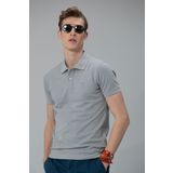 Lufian Laon Spor Polo Koyu Gri Erkek T-shirt