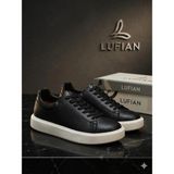 Lufian LFR-6060 Erkek Siyah Beyaz Sneaker Deri Ayakkabı Termo Light Taban ile Günlük Kullanım