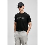 Lufian Logolu% 100 Pamuk Comfort Fit Bisiklet Yaka T Shirt Erkek T SHİRT 111020280