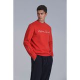 Lufian Loved Erkek Sweatshirt - Açık Kırmızı - 2XL