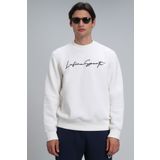 Lufian Lowe Erkek Sweatshirt Kırık Beyaz