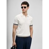 Lufian Lufıan Beyaz Erkek Slim Fit Polo T-Shirt Luıs - 2XL - Kırık Beyaz