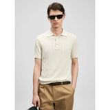 Lufian Lufıan Kırık Beyaz Erkek Slim Fit Polo T-Shirt Bold