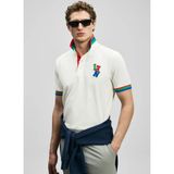 Lufian Lufıan Kırık Beyaz Erkek Slim Fit Polo T-Shirt Fun