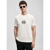 Lufian Lufıan Kırık Beyaz Erkek Slim Fit Yazı Baskılı T-Shirt Thınk