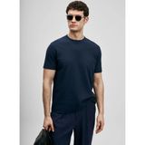 Lufian Lufıan Lacivert Erkek Slim Fit T-Shirt Soft - 2XL