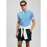 Lufian Lufıan Mavi Erkek Slim Fit Çizgili Polo T-Shirt Landon - Saks