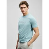 Lufian Lufıan Su Yeşili Erkek Slim Fit Logo Baskılı T-Shirt Oscar