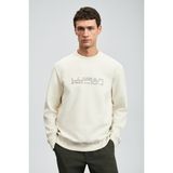 Lufian Luther Erkek Sweatshirt - Ekru - XL