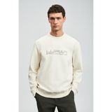 LUFIAN Luther Sweatshirt, S, 112030171, Ekru, erkek