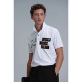Lufian Mandy Smart Erkek Polo Tişört Beyaz - 2XL