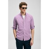 Lufian Marco Erkek Basic Gömlek Regular Fit Mor - XS