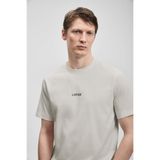 Lufian Marcus Modern Grafik T-Shirt, Erkek, Taş, 4XL