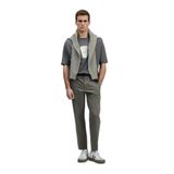 Lufian Omen Modern Grafik T-Shirt, 2XL, 20252, Kahverengi, Erkek