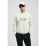 Lufian Oracle Erkek Sweatshirt Kırık Beyaz