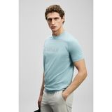 Lufian Oscar Modern Grafik Erkek T-Shirt 111020280 - Mavi - XL