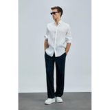 Lufian Pitaya Keten Gömlek Comfort Fit, XS, 111010630, Beyaz, Erkek