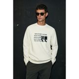 Lufian Shadow Erkek Sweatshirt Kırık Beyaz