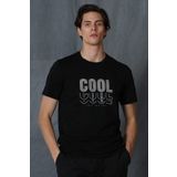 Lufian Sıfır Yaka Siyah Erkek T-Shirt 111020173 M