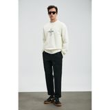 Lufian Sımba Erkek Sweatshirt Kırık Beyaz