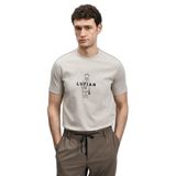 Lufian Simbad Modern Grafik T-Shirt, Erkek, Taş, L Beden